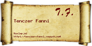 Tenczer Fanni névjegykártya
